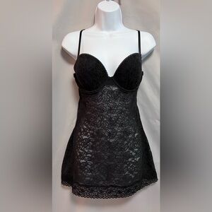 Victoria's‎ Secret The Lacie Sexy Black Lace Lingerie W/ Push Up Bra~ Size Large